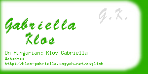 gabriella klos business card